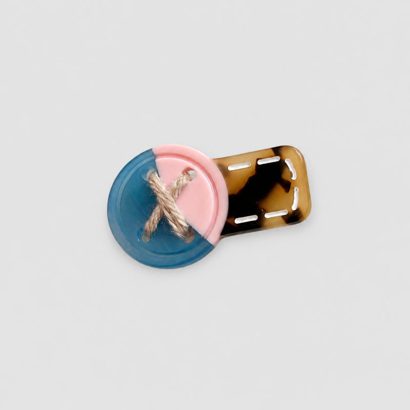 Button Hair Clips
