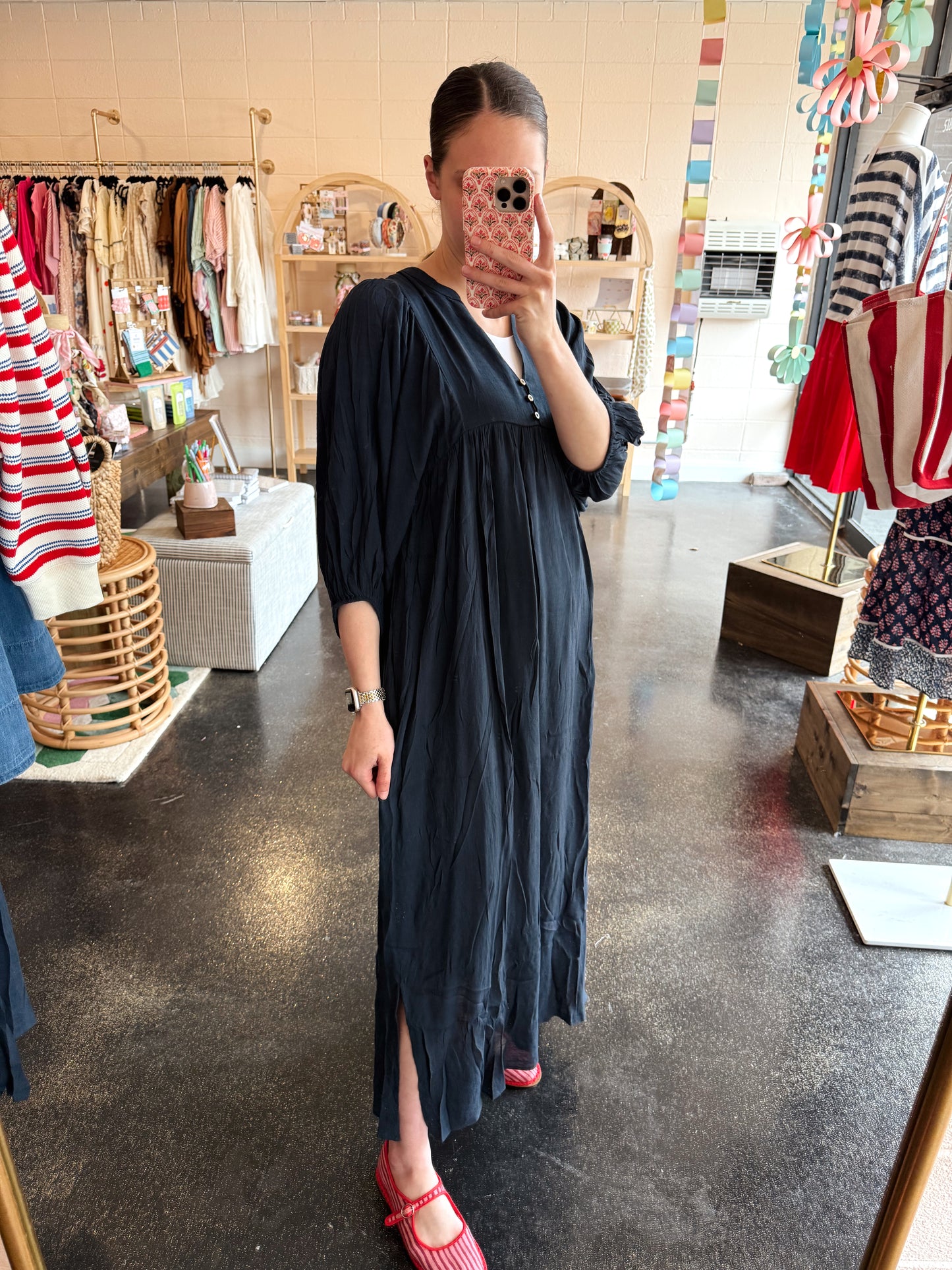 Navy Classic Dress - SMALL