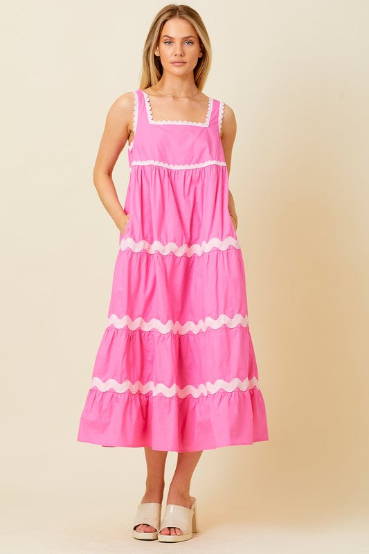 Pink Wavy Dress - MEDIUM