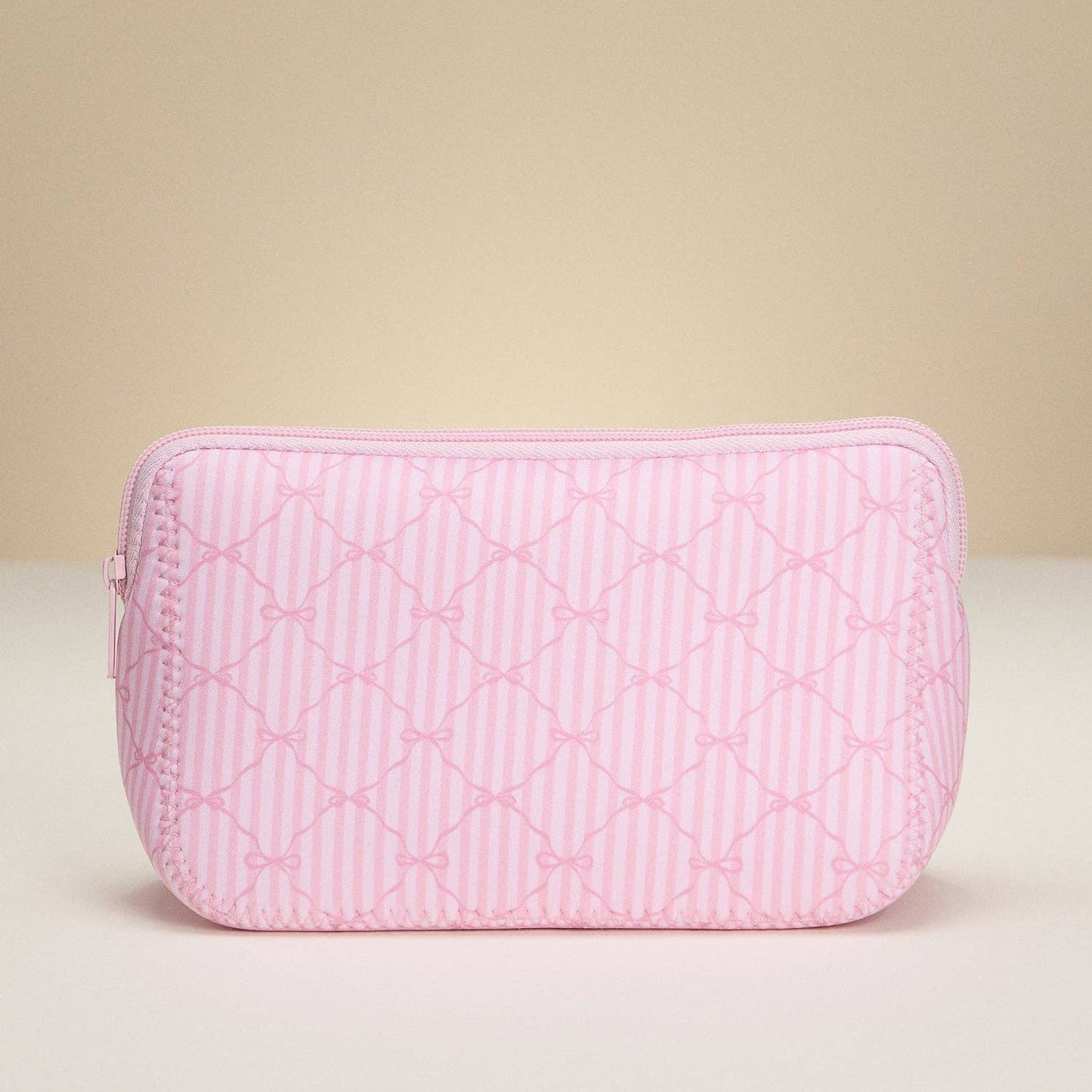 Pink Bow Stripe Bag