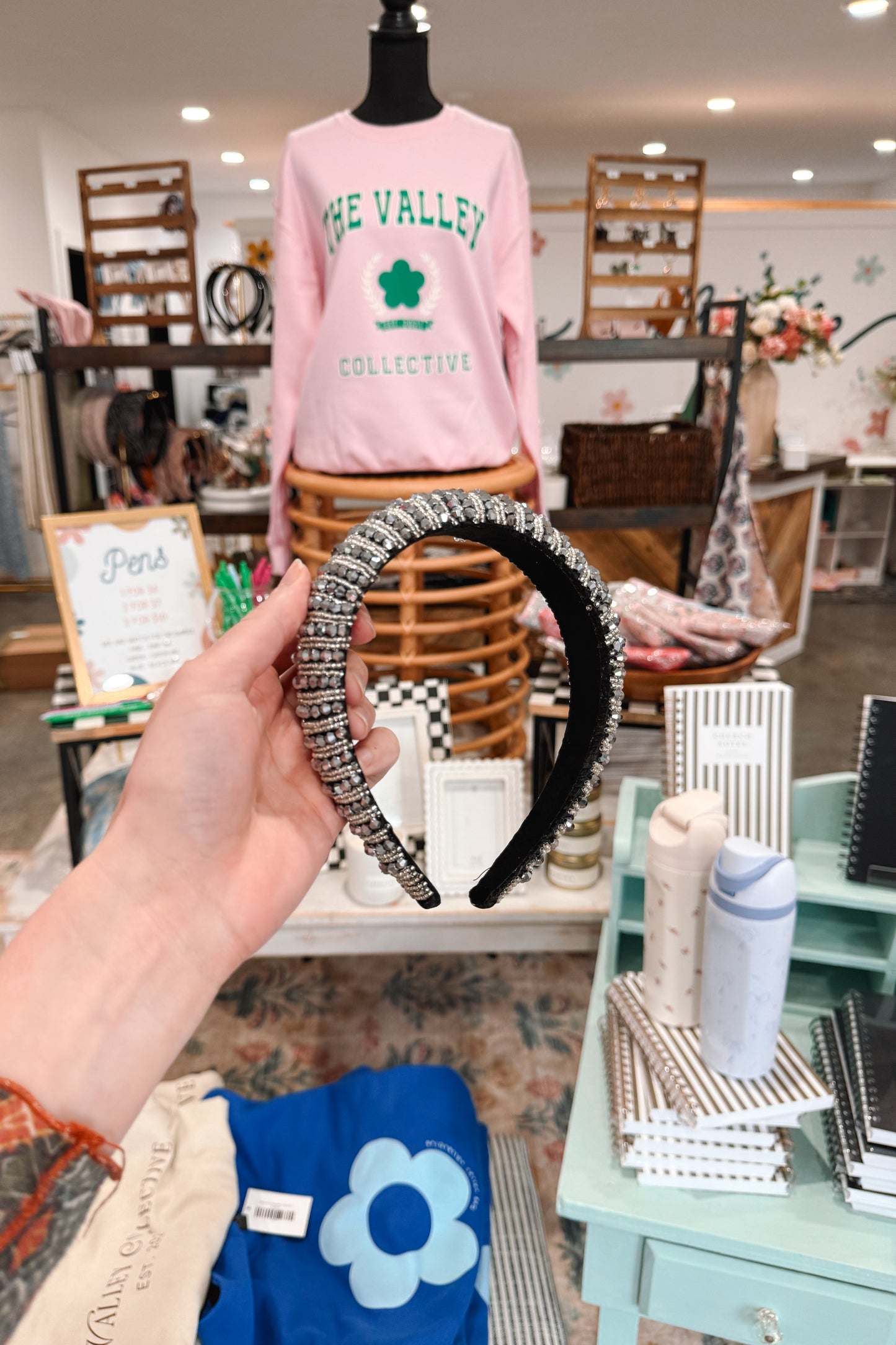 Silver Beaded Headband