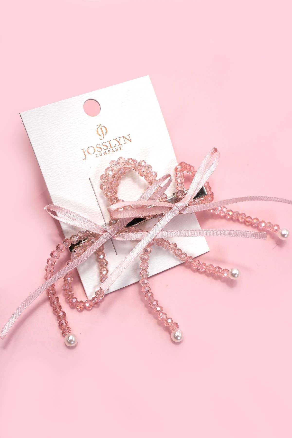 Beaded Double Bow Clip