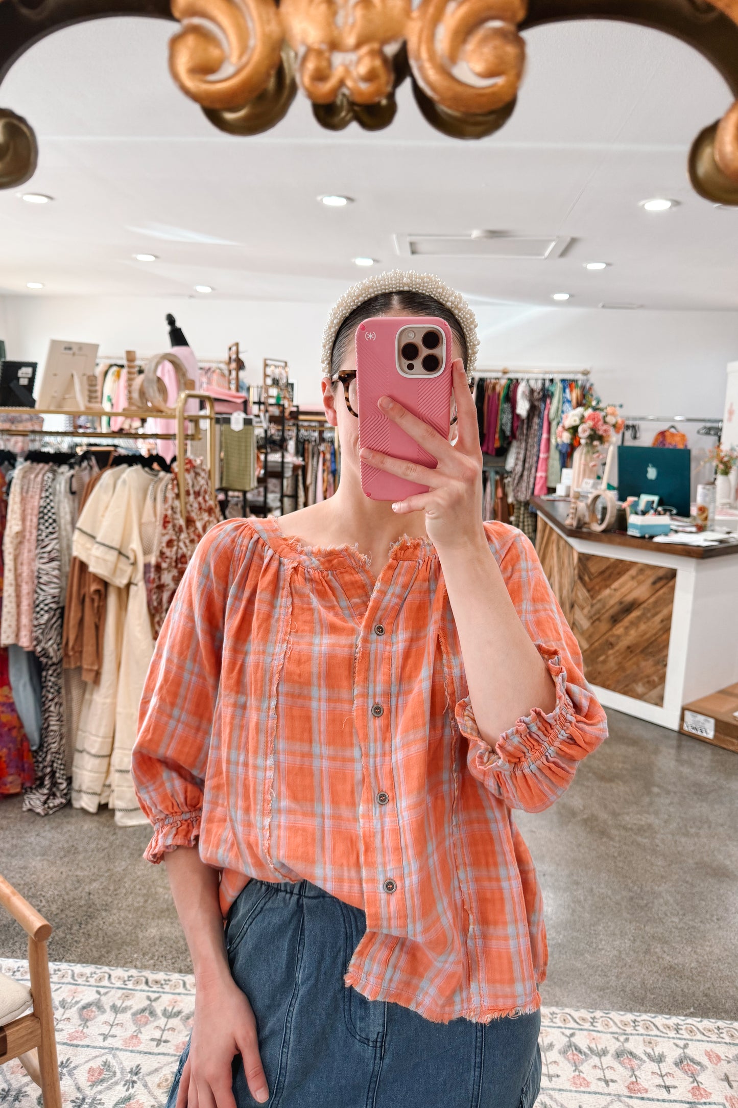Sunshine Check Top