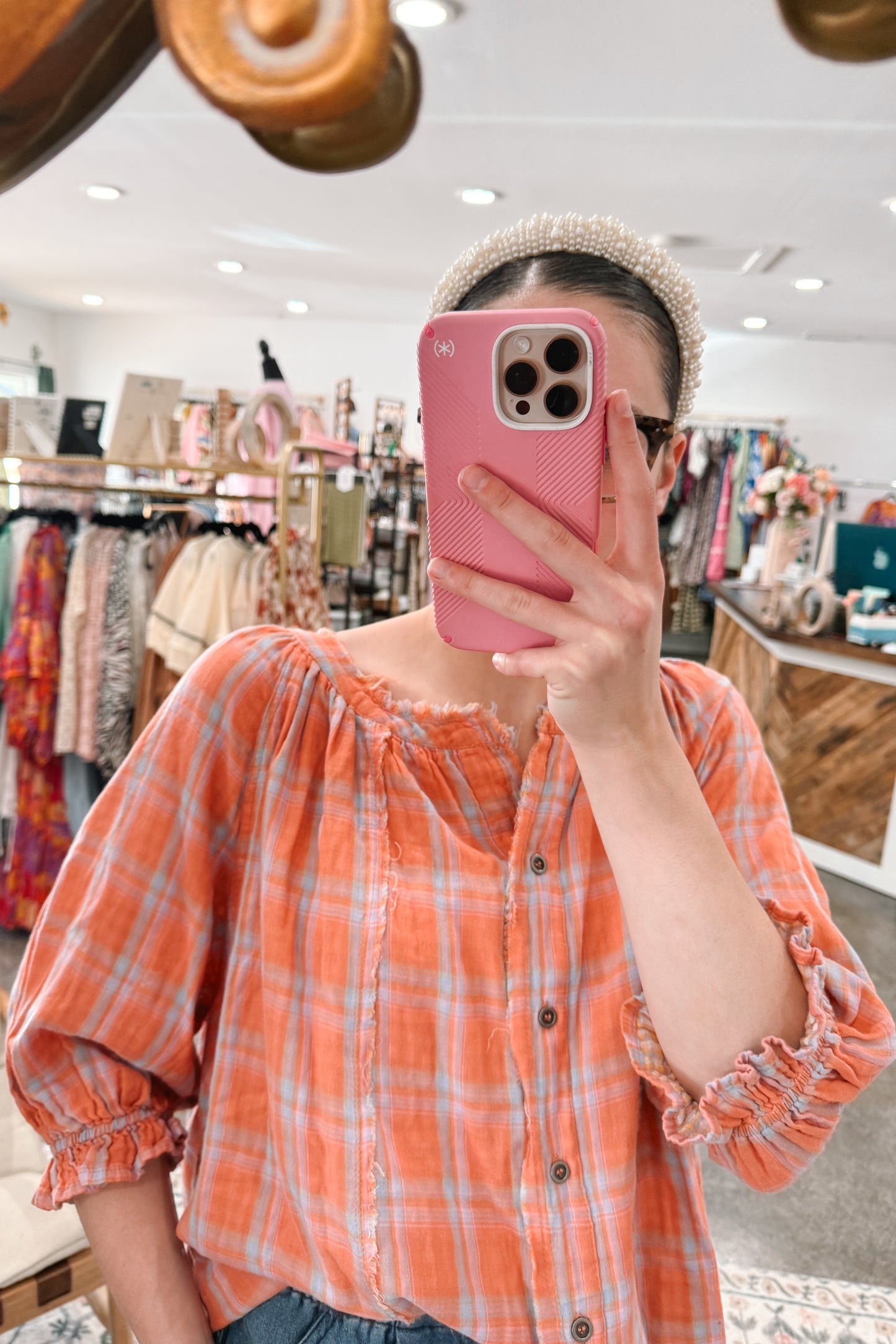 Sunshine Check Top