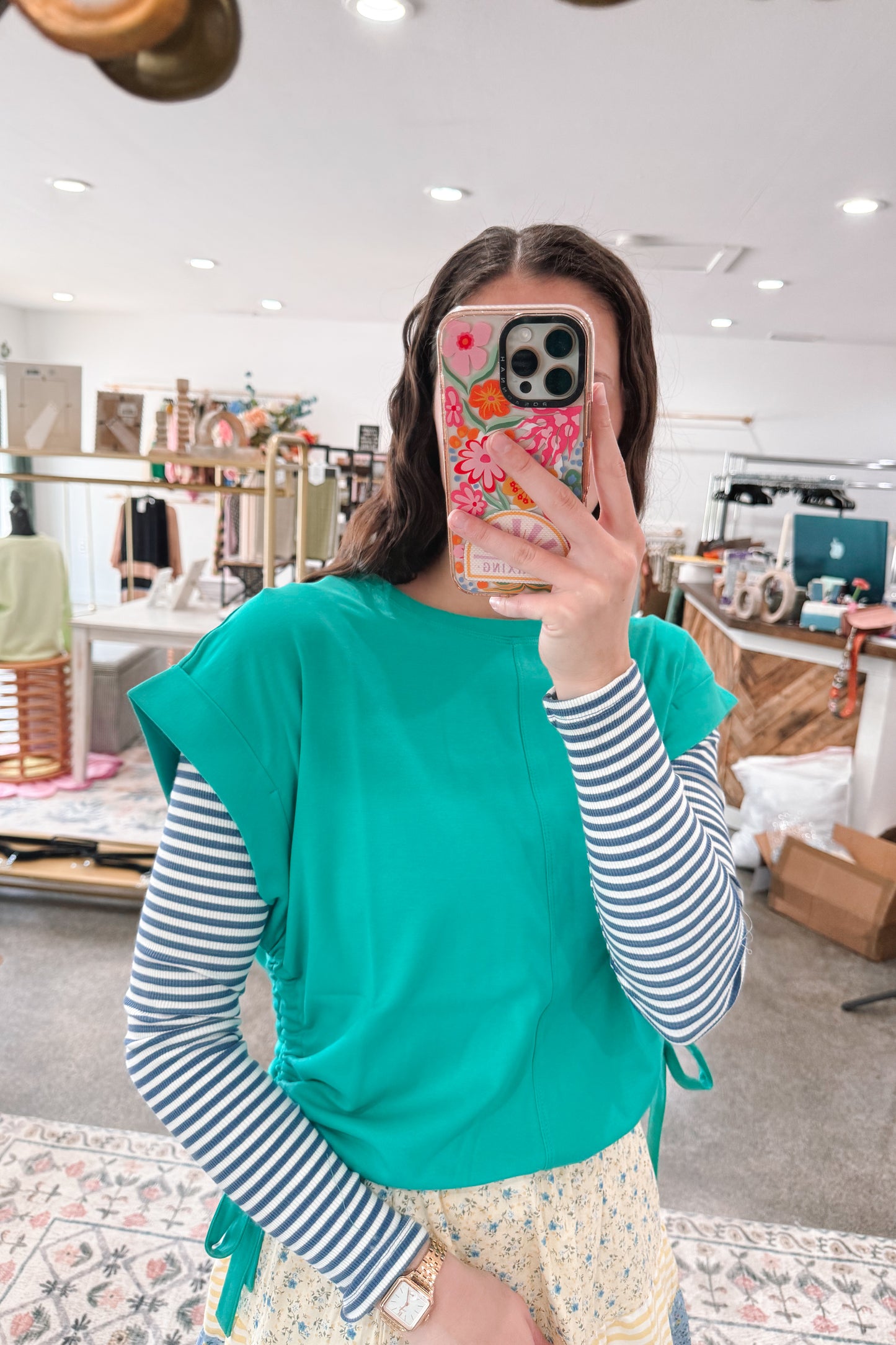 Stripe Long Sleeve Top