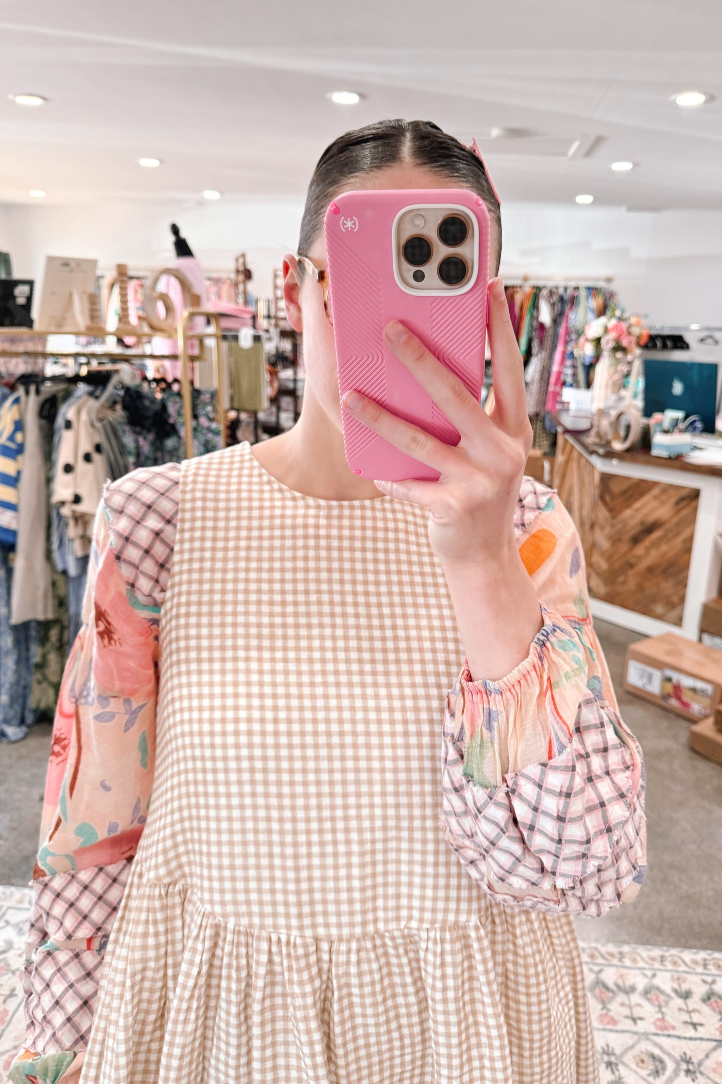 Girl It's Gingham Dress - LARGE
