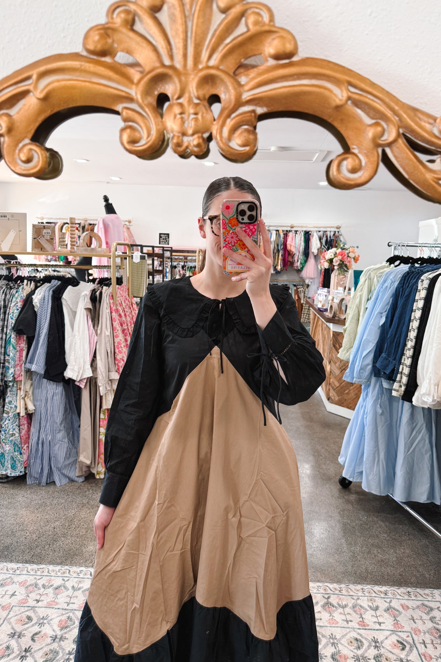 Mocha Block Dress