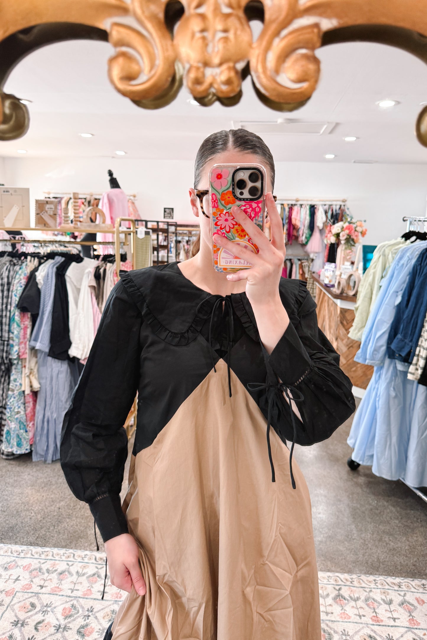 Mocha Block Dress