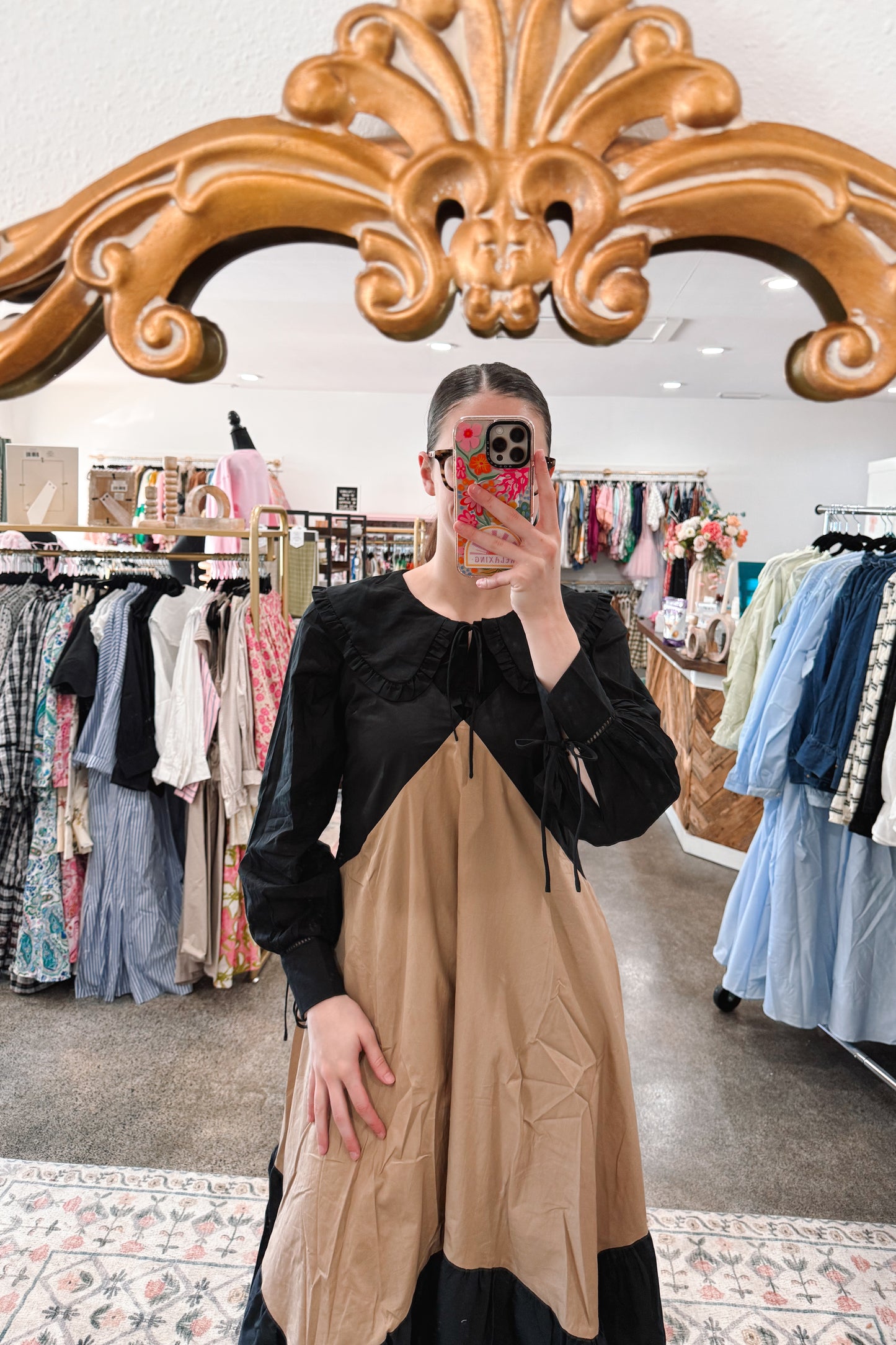 Mocha Block Dress