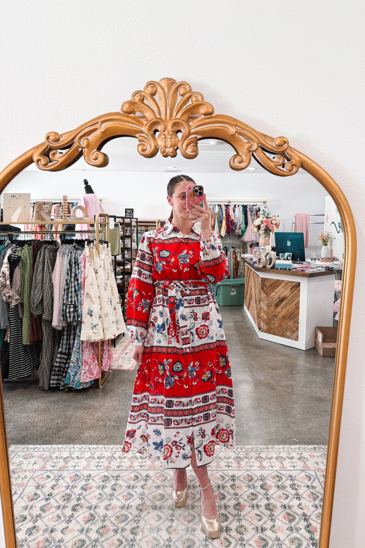 Coral Bloom Dress