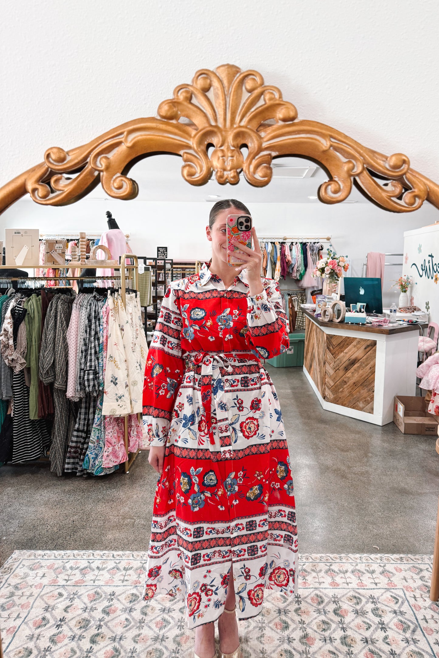 Coral Bloom Dress