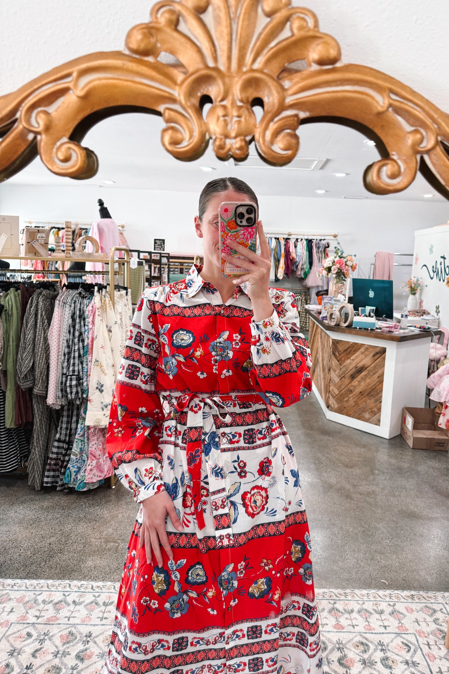 Coral Bloom Dress