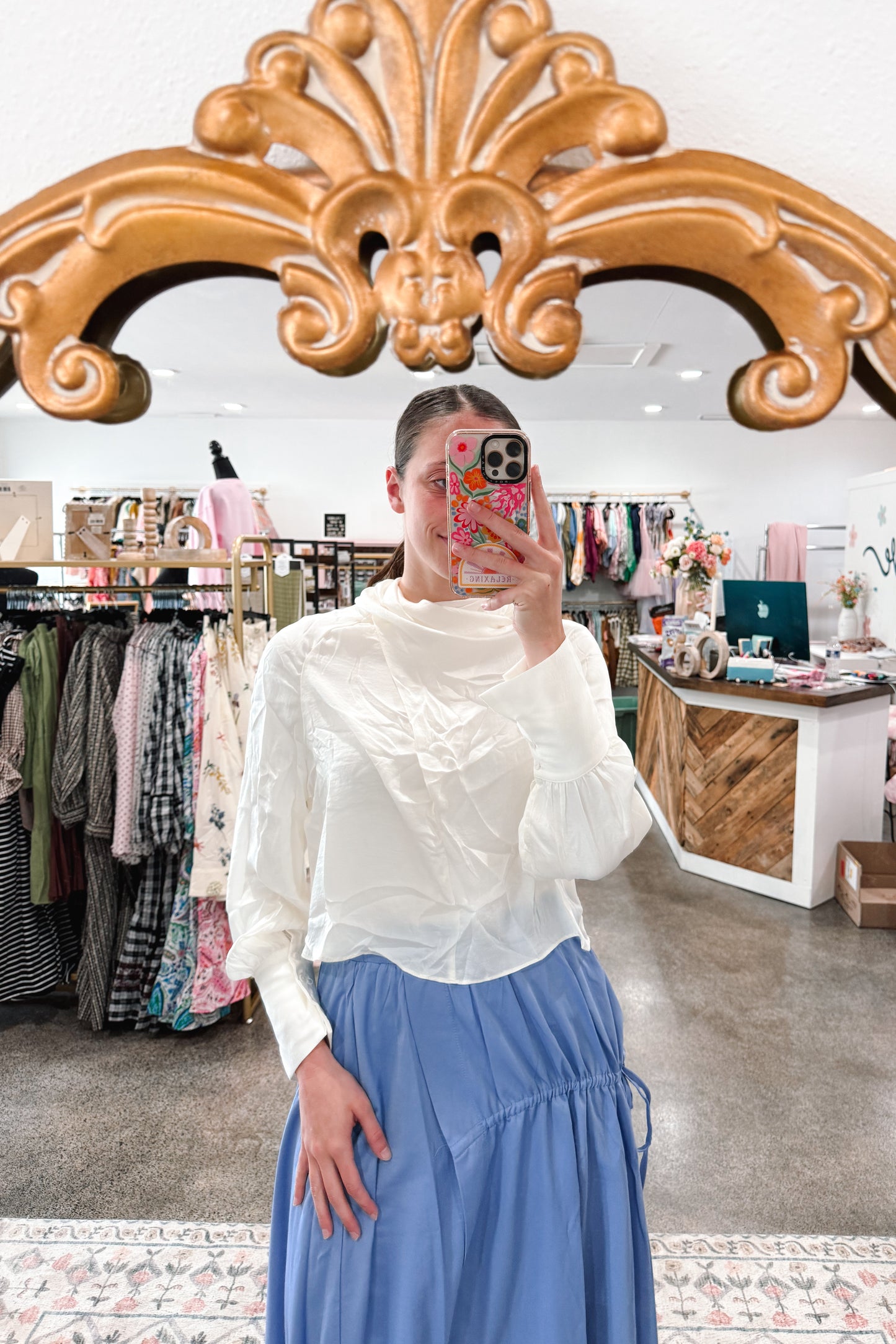 Ivory Cross Over Bow Top