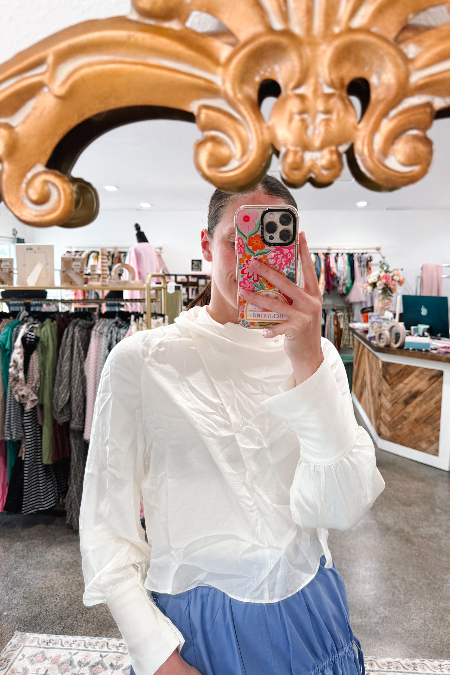 Ivory Cross Over Bow Top