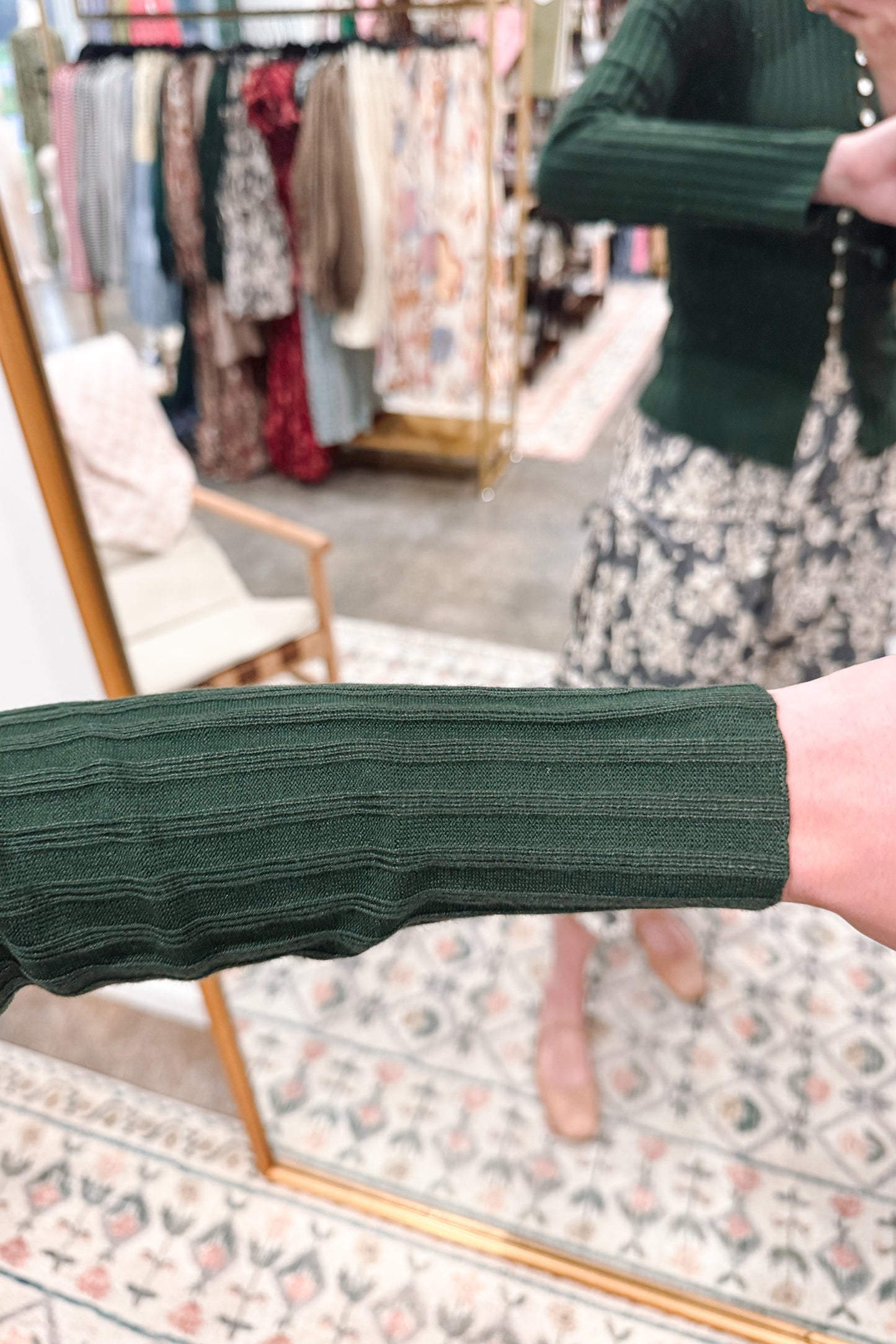 Mossy Green Cardigan - LARGE