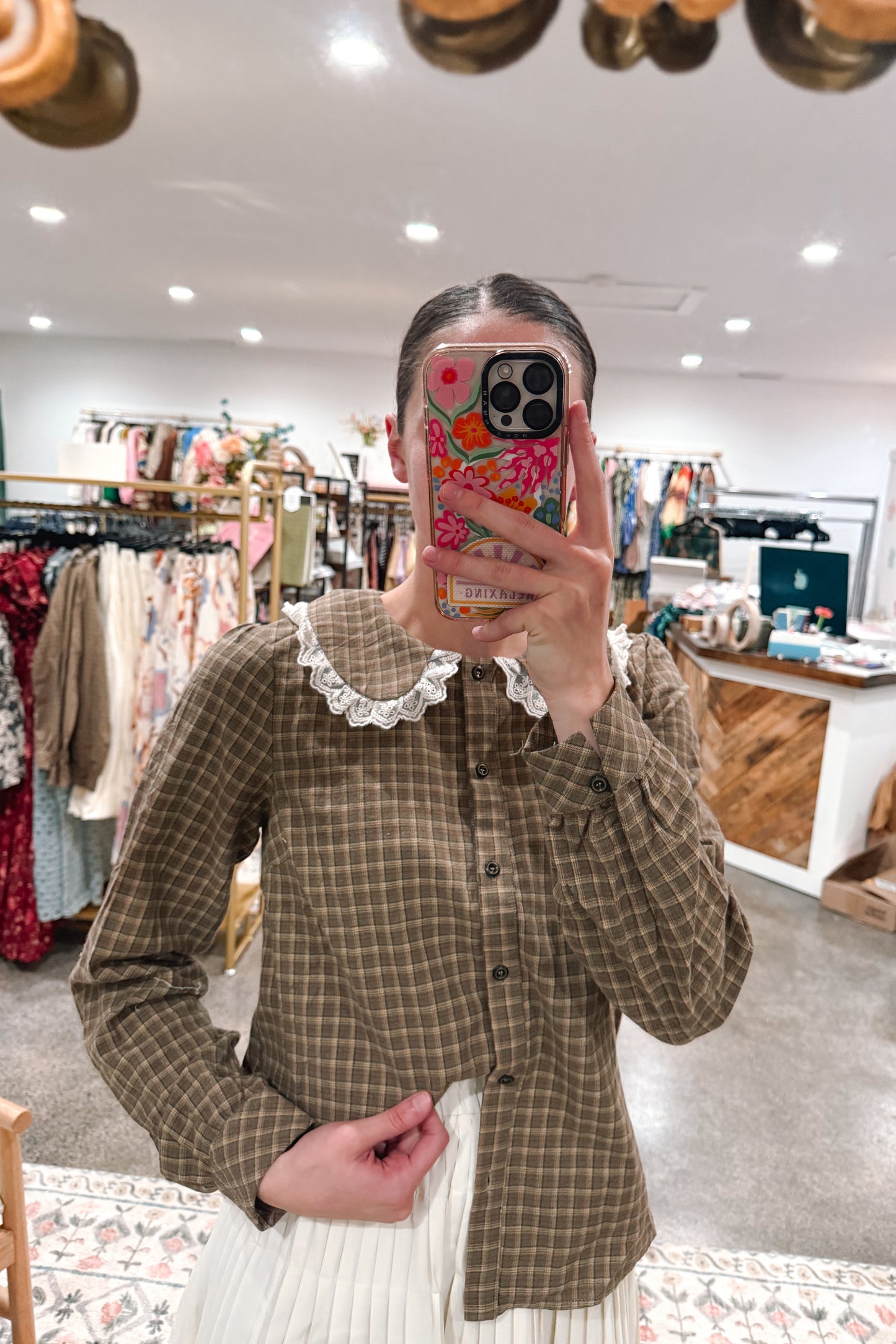 Charming Check Top