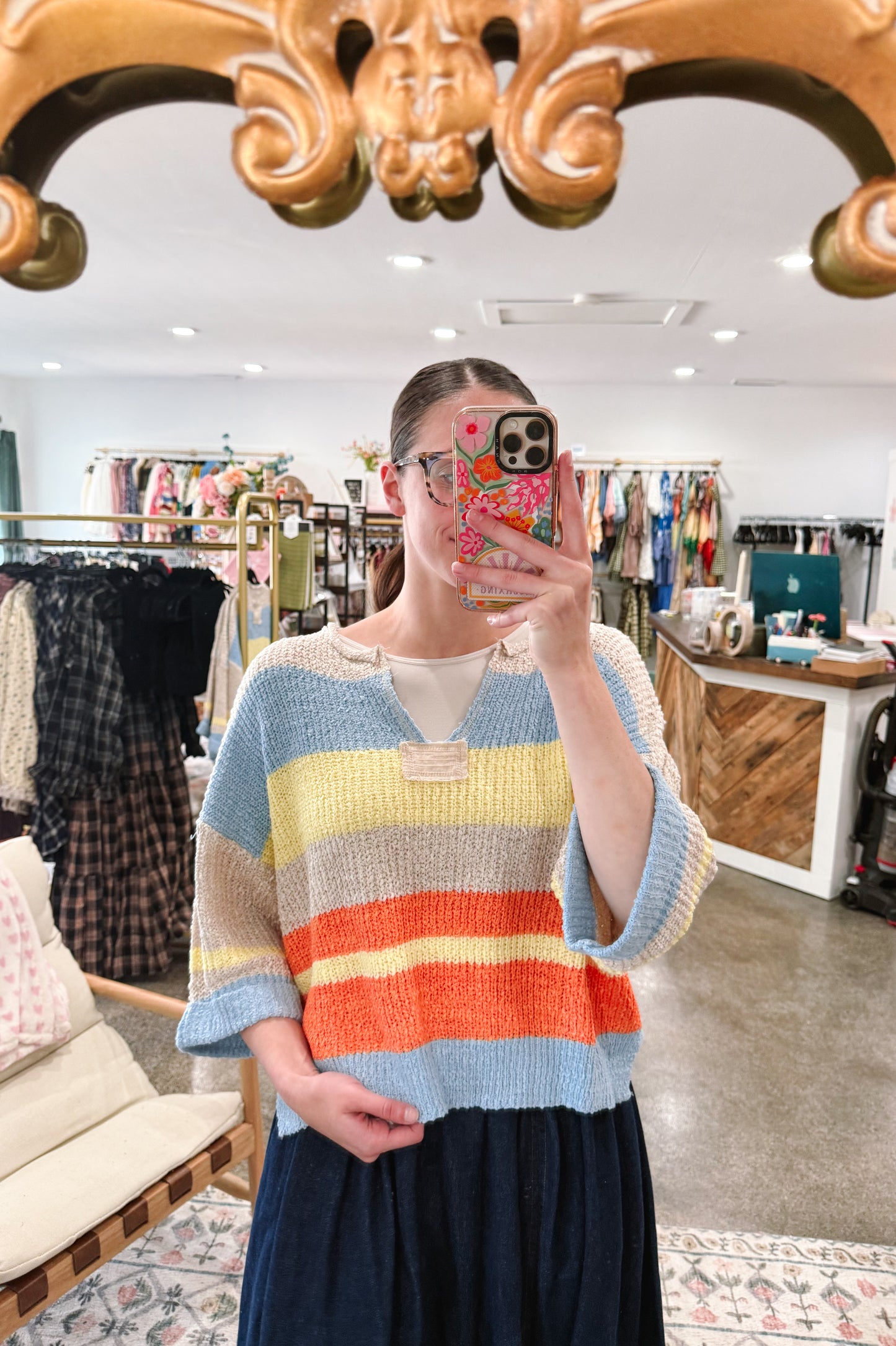 Periwinkle Stripe Sweater