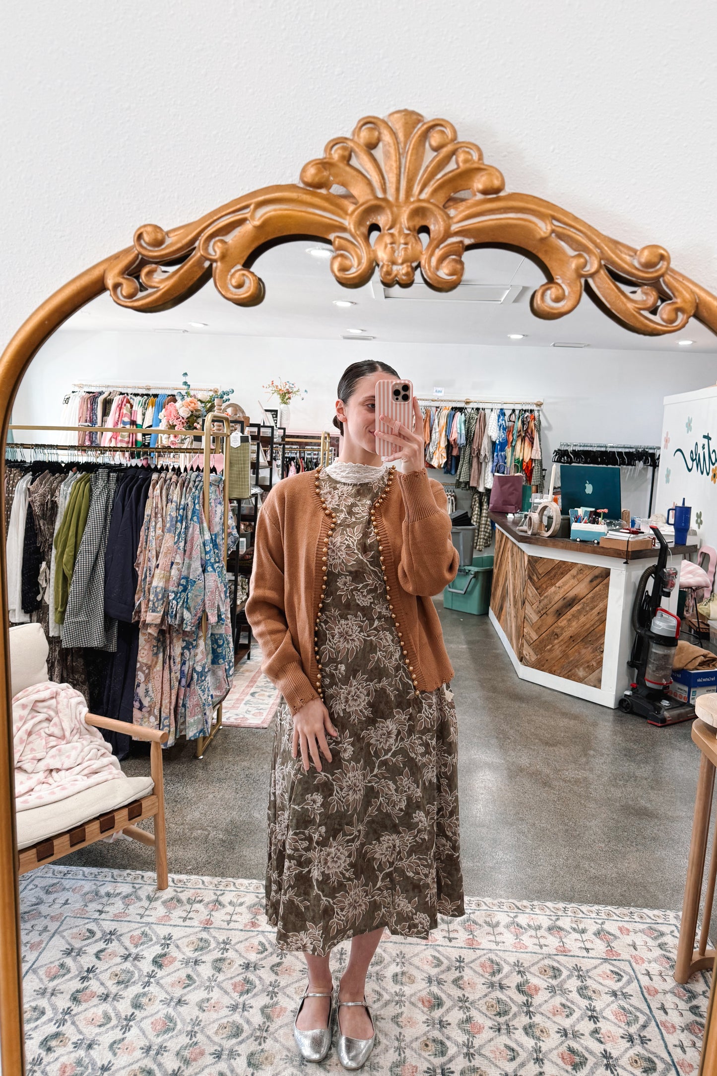Woven Floral Print Dress