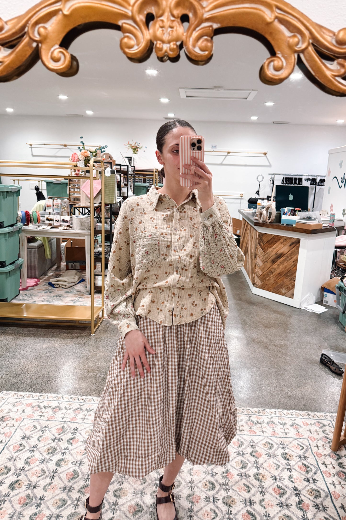 Floral Gauze Top