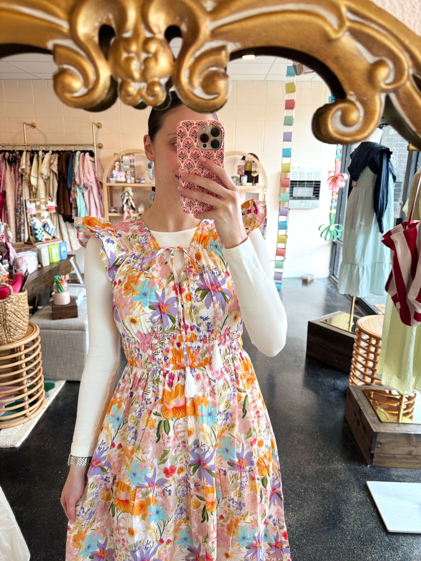 Botanical Print Dress
