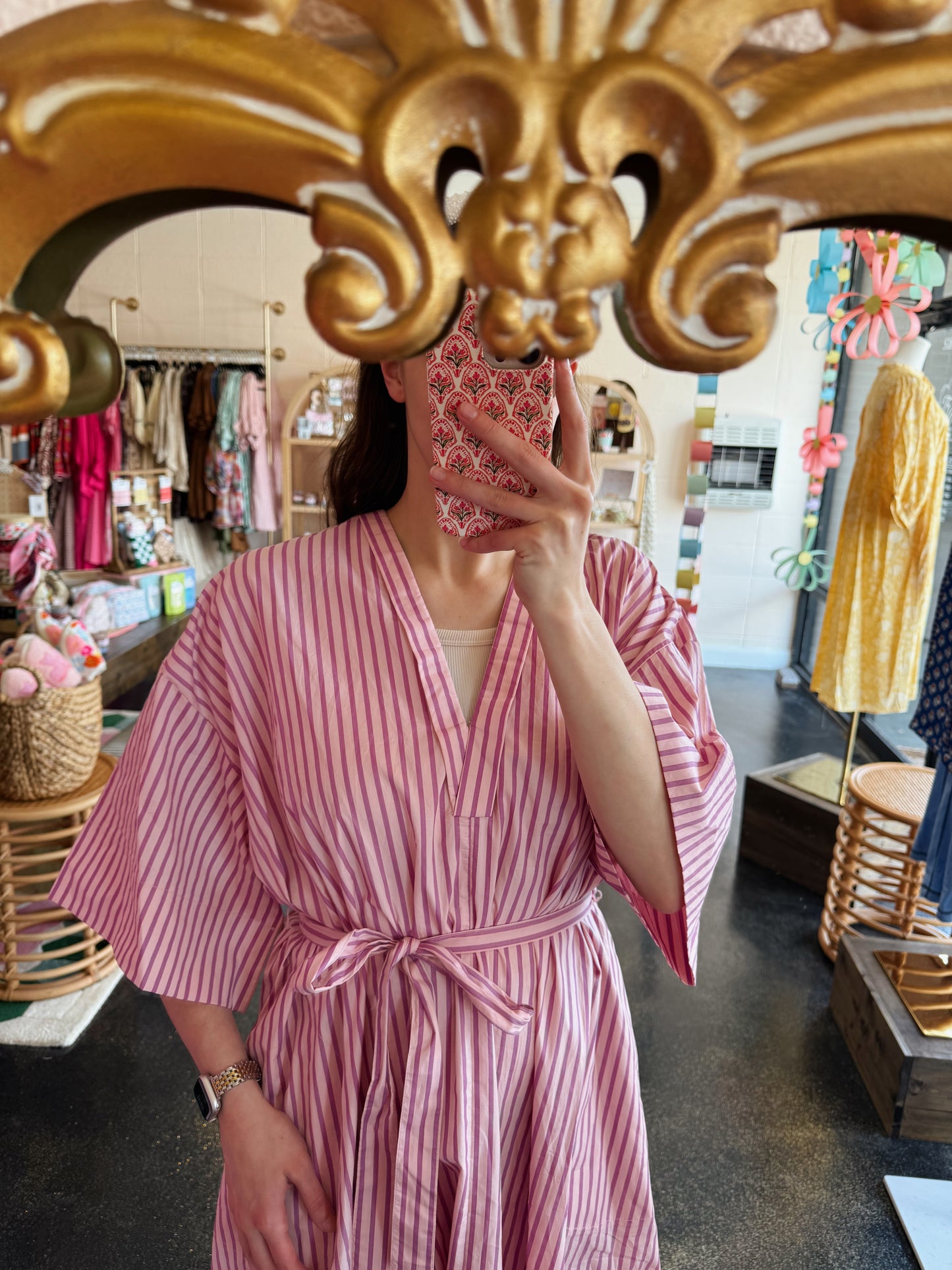 Pink Breeze Stripe Dress - MEDIUM
