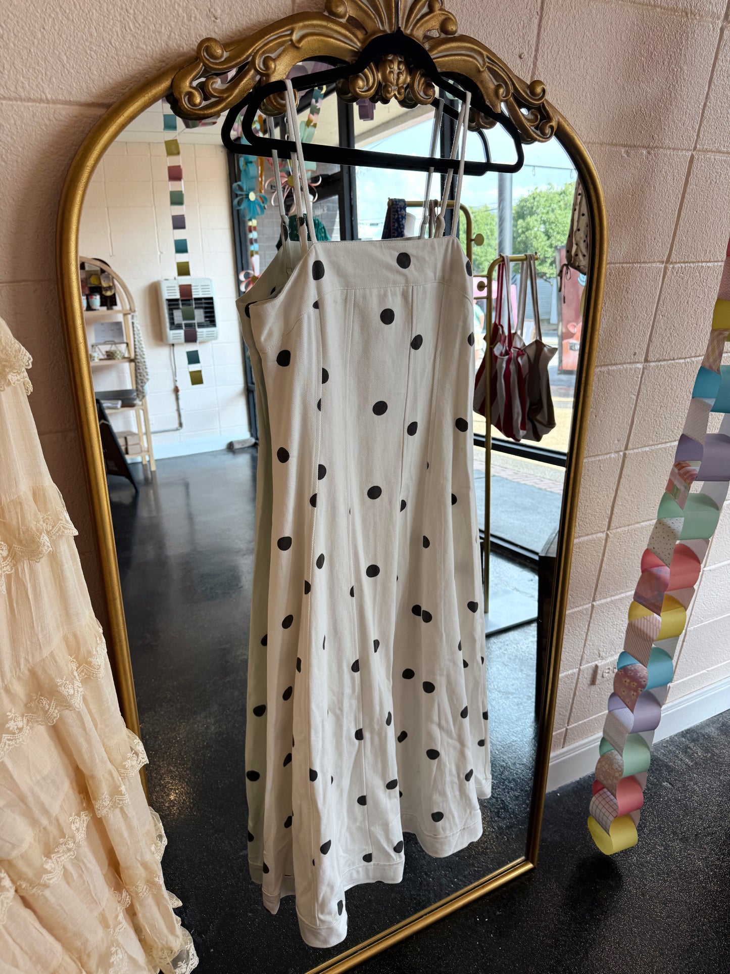 Polka Dot Denim Dress