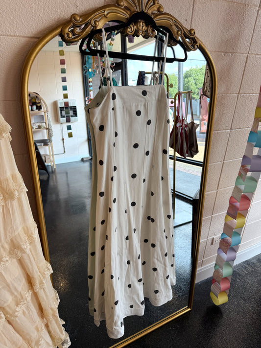 Polka Dot Denim Dress