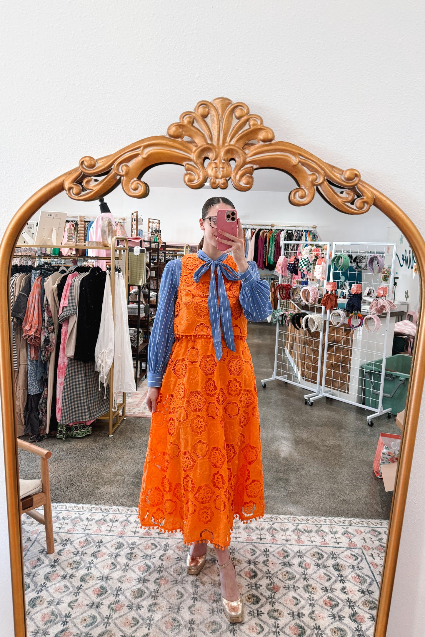 Sunset Orange Set Top - MEDIUM