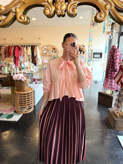 Two Tone Pleated Skirt