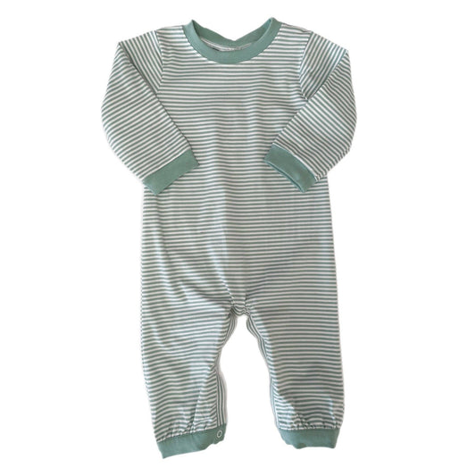 Green Stripe Romper