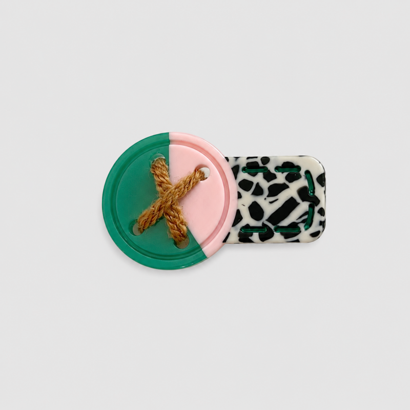 Button Hair Clips