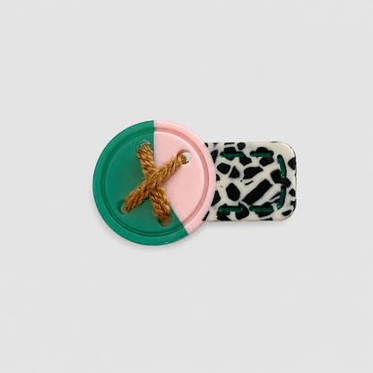 Button Hair Clips