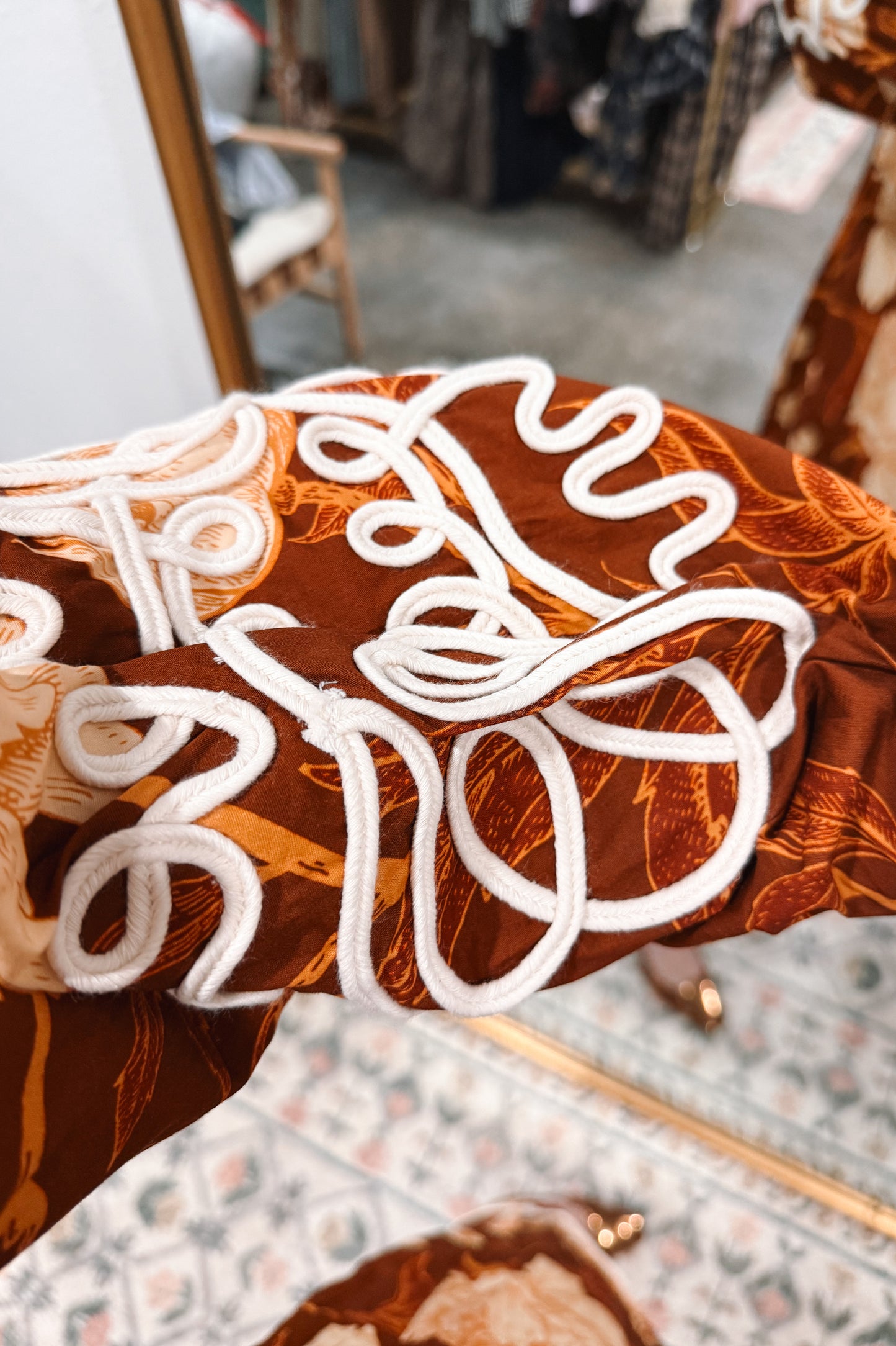 Brown Detail Dress