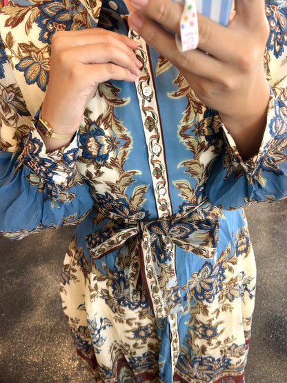 Paisley Button Dress