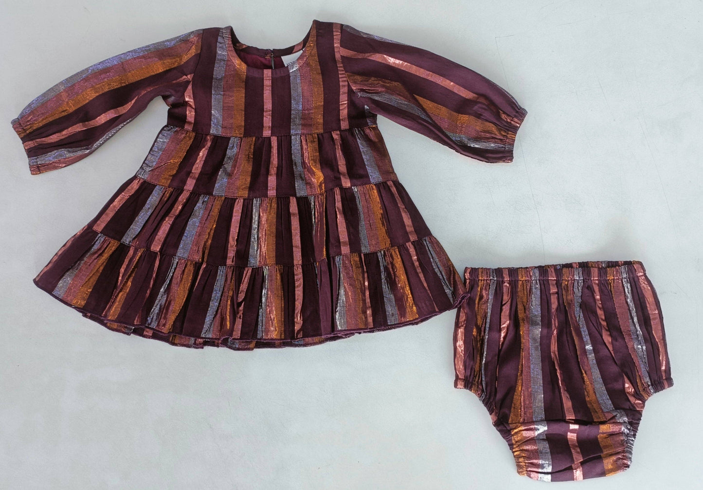 Burgundy Multi Lurex Dress