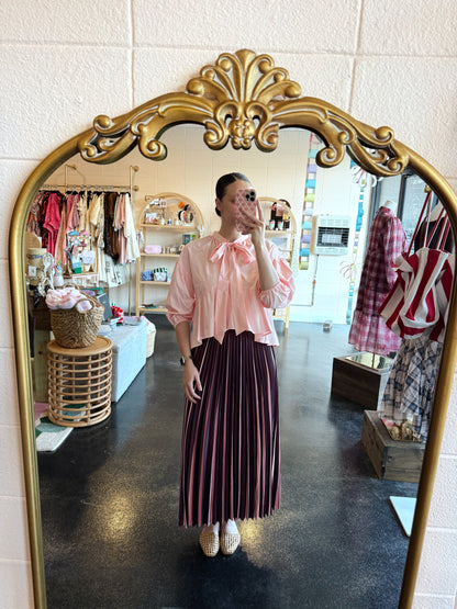Two Tone Pleated Skirt