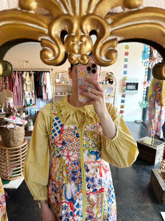 Daffodil Eyelet Collar Top