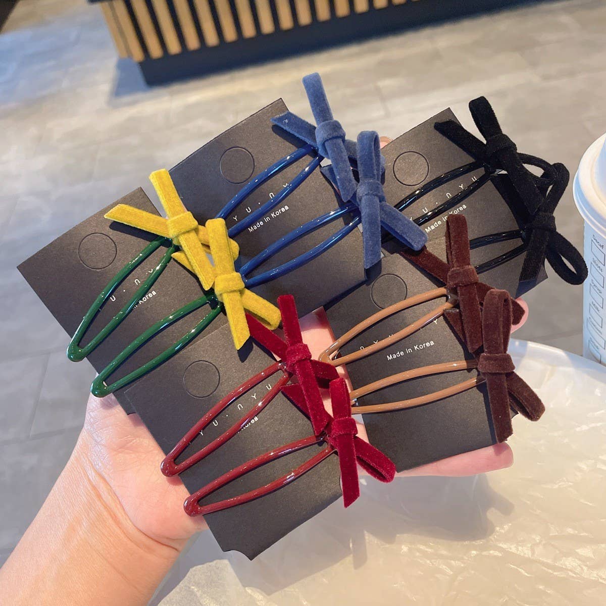Velvet Bow Hair Clips
