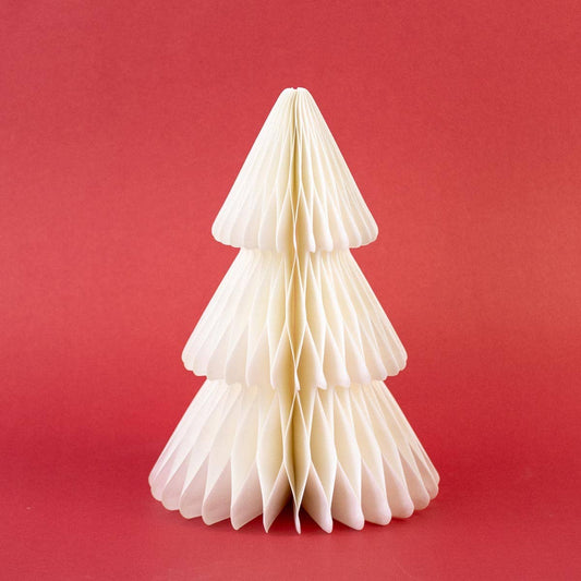 Accordion Paper Tree Ivory 10"