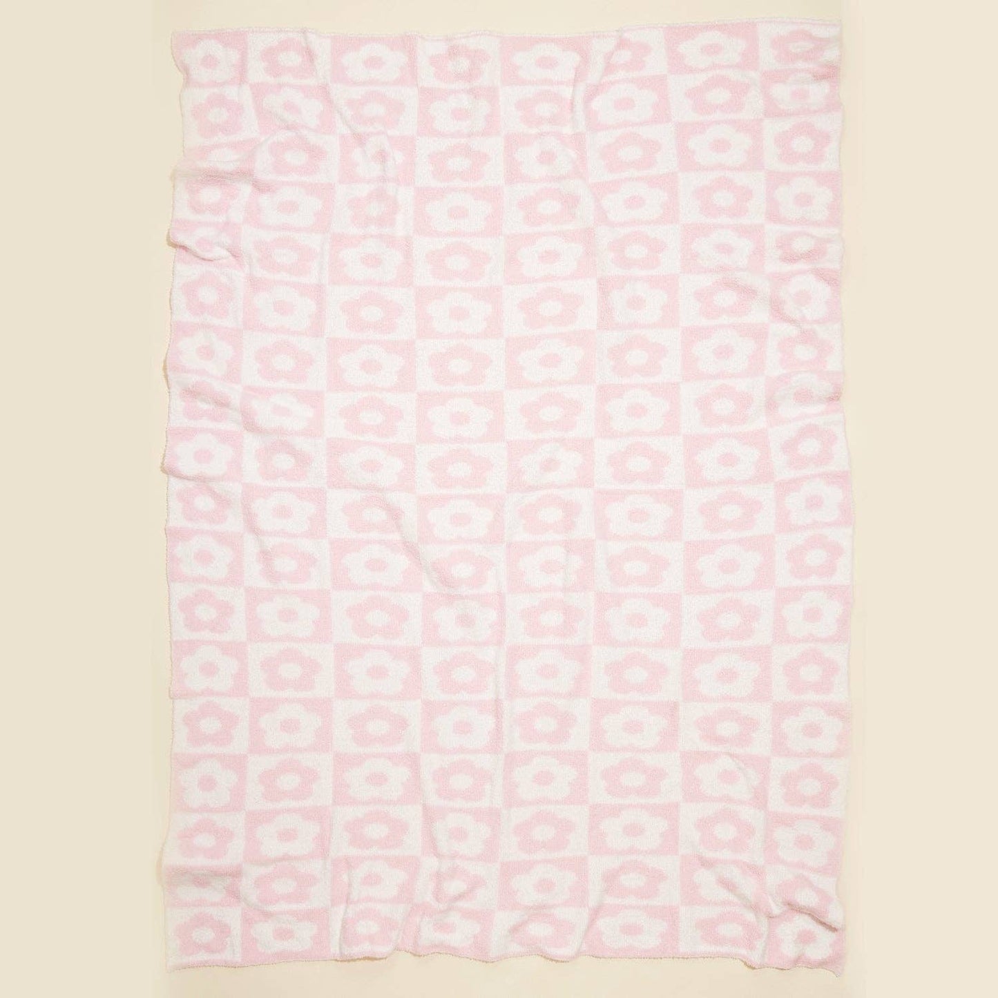 Flower Checkerboard Blanket