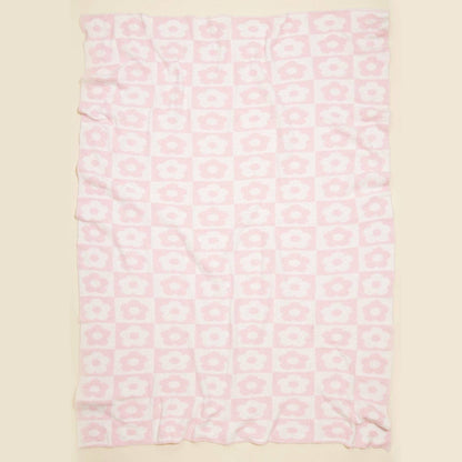 Flower Checkerboard Blanket