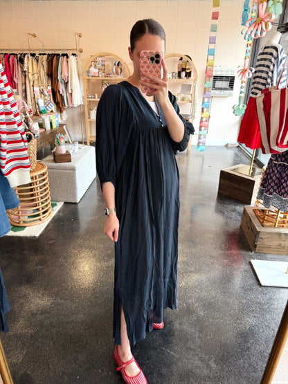 Navy Classic Dress - SMALL