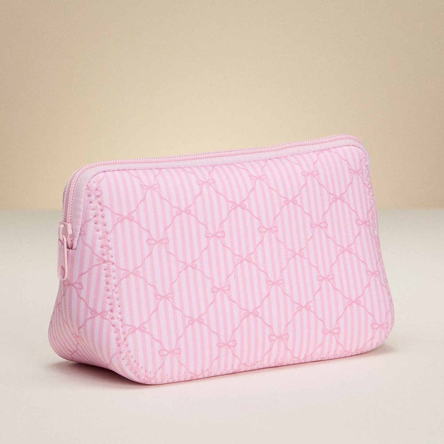 Pink Bow Stripe Bag