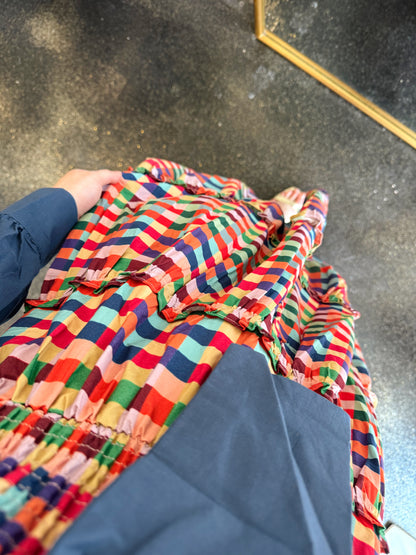 Smocked Color Block Dress