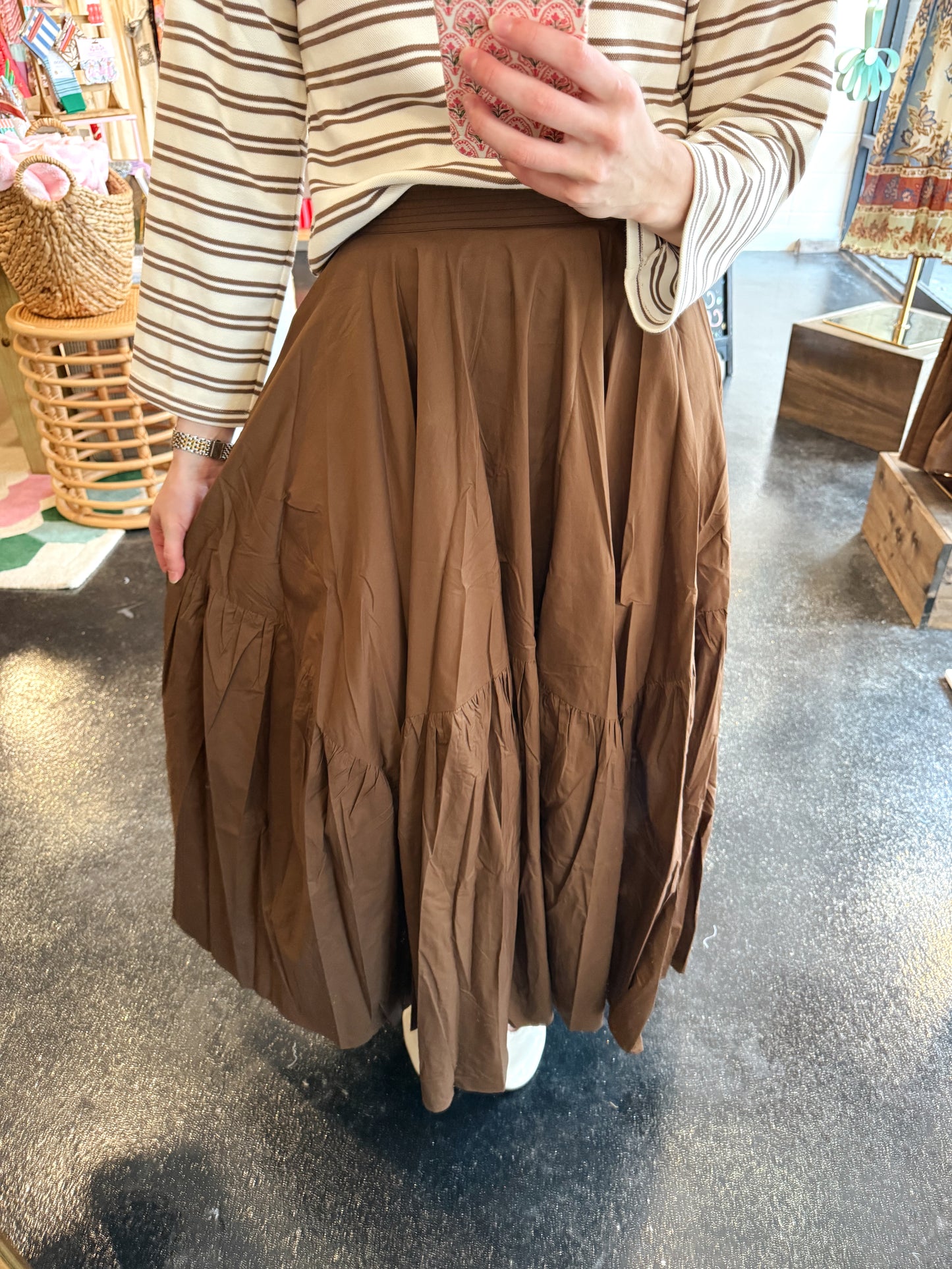 Cocoa Asymmetrical Skirt