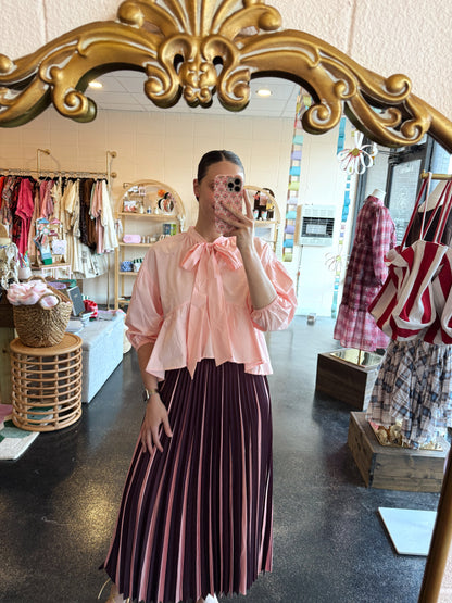 Two Tone Pleated Skirt
