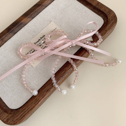 Beaded Double Bow Clip