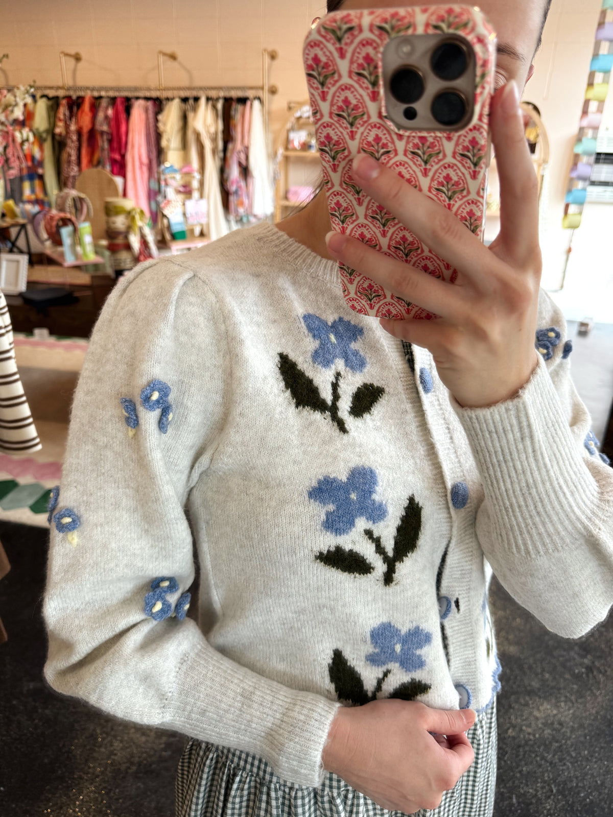 Floral Embroidery Cardigan