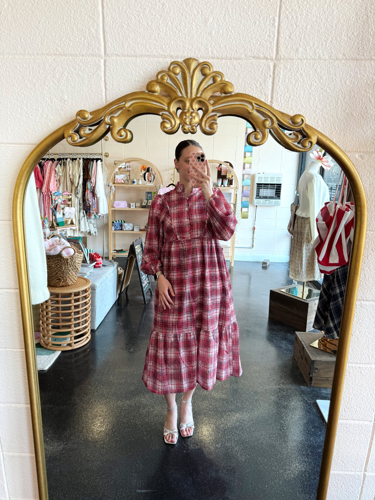 Sparkle Plaid Dress