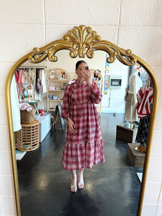 Sparkle Plaid Dress